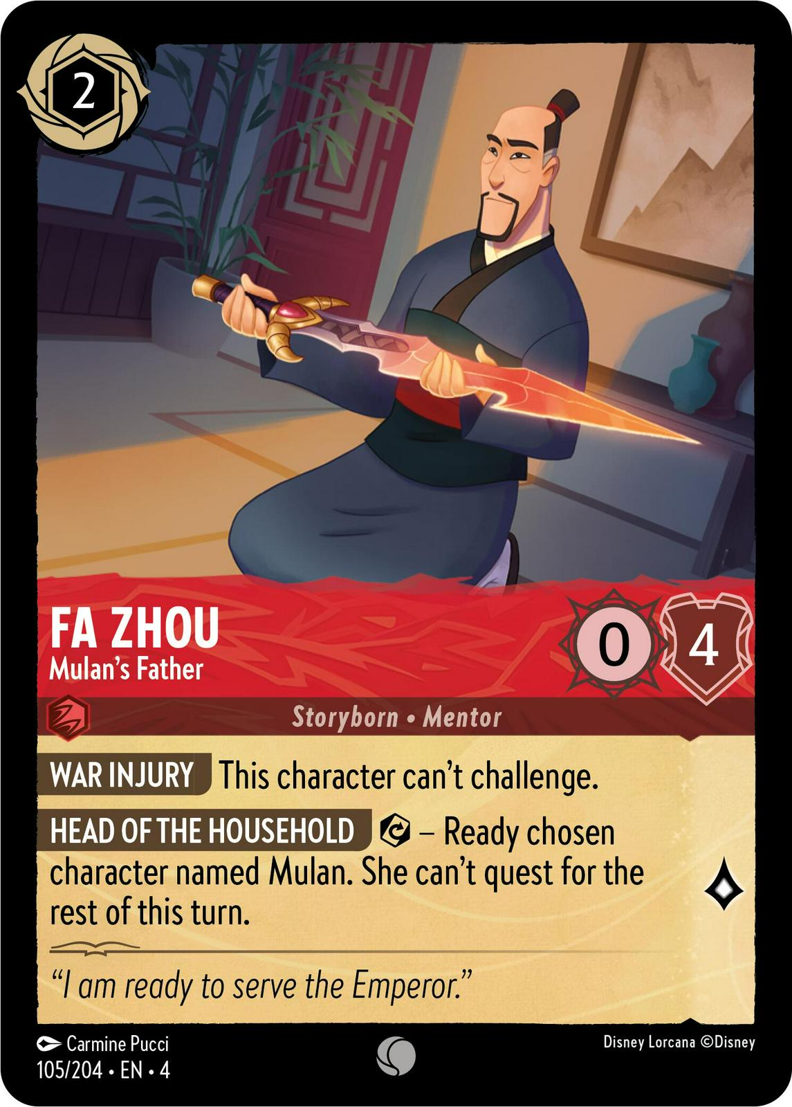 Image of Fa Zhou - Mulan's Father