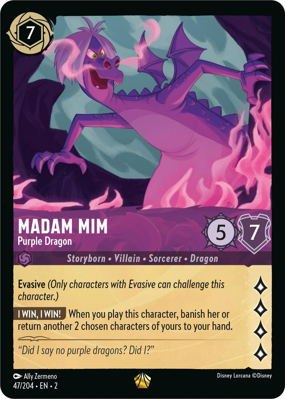 Image of Madam Mim - Purple Dragon