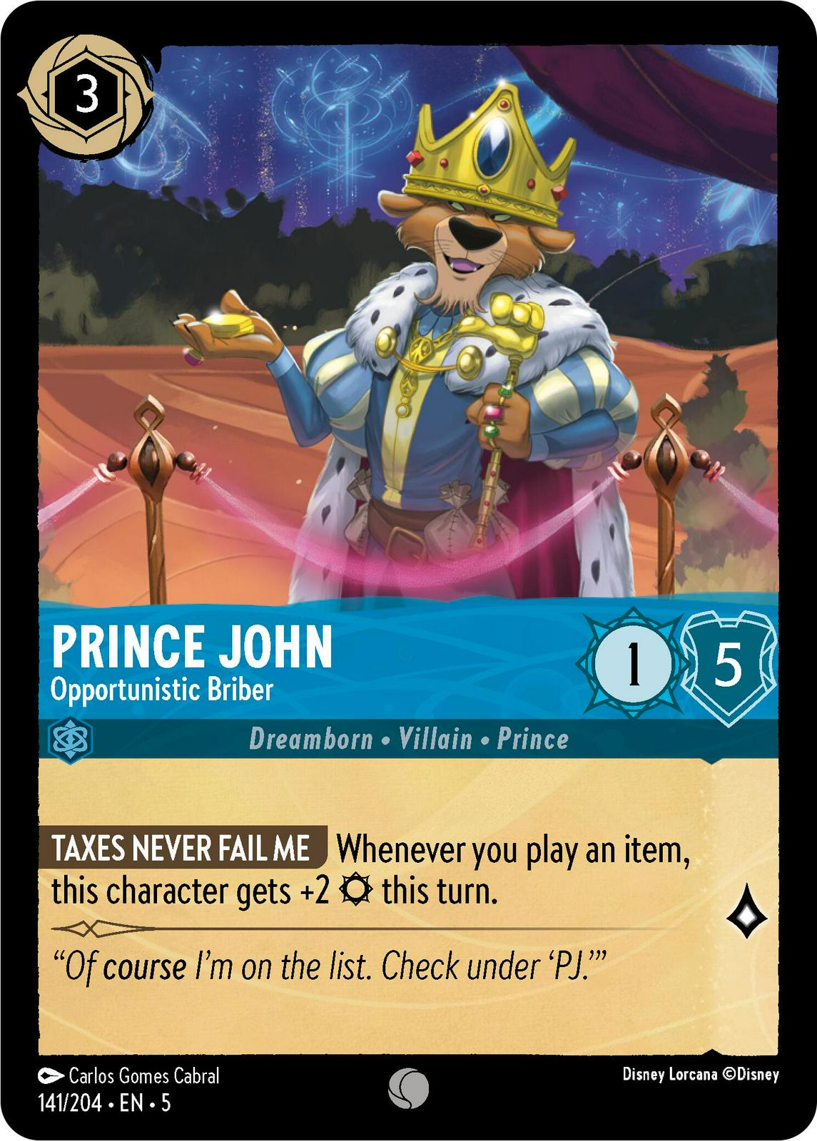 Image of Prince John - Opportunistic Briber