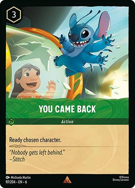 Image of You Came Back