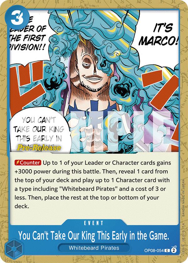 Image of You Can't Take Our King This Early in the Game.