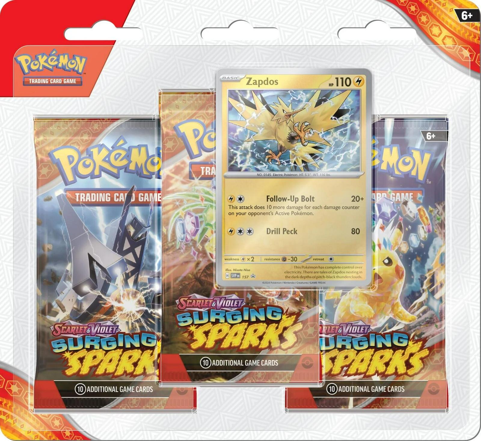 Picture of Zapdos 3 Pack Blisters