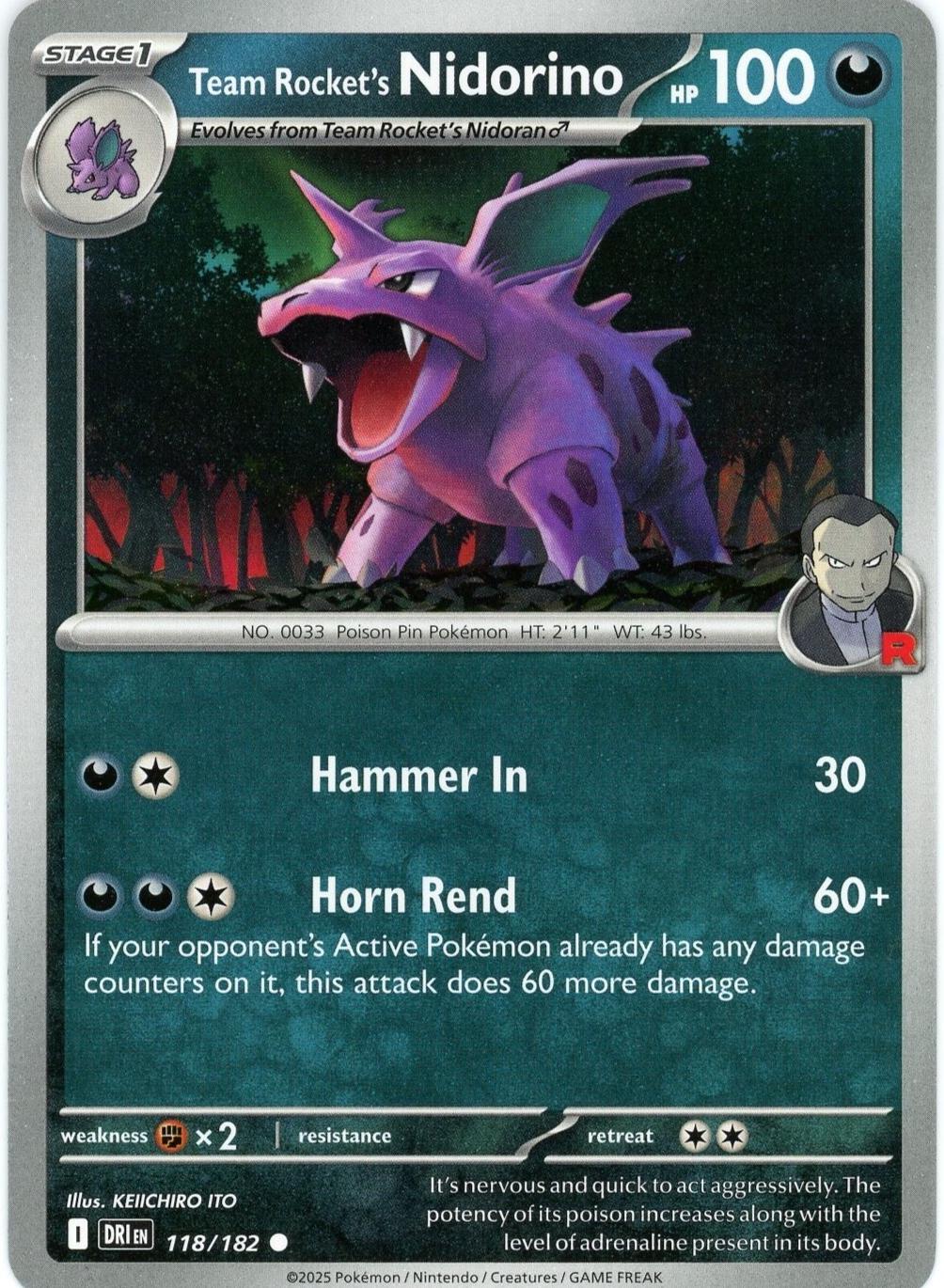 Picture of Team Rocket's Nidorino