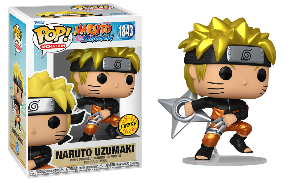 Naruto Uzumaki with Kunai & Shuriken (Metallic - Chase)