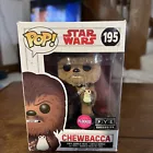#195 Funko Pop! Star Wars -  Chewbacca With Porg FYE Exclusive Flocked