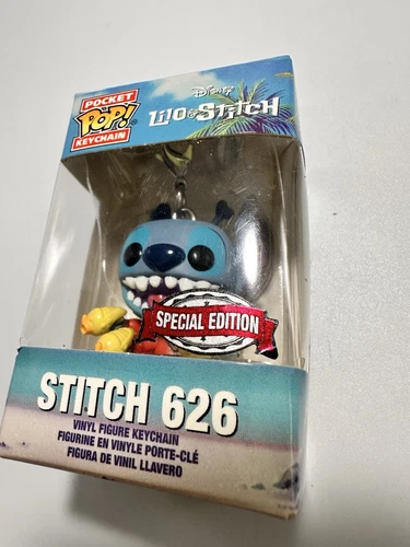 #37D Funko Pocket Pop! Disney Lilo & Stitch 626 Hot Topic Keychain Key Ring