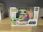 #465 Grogu With Cookies FLOCKED Funko Pop!  Mandalorian Star Wars New In Box
