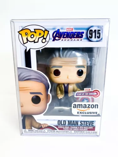Avengers Endgame - Old Man Steve YOTS Amazon Exc Funko Pop Vinyl 915 + Protector