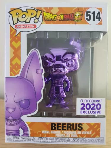 Beerus - Funko Pop #514 - Chrome - Funimation Exclusive Dragon Ball Super (DBS)