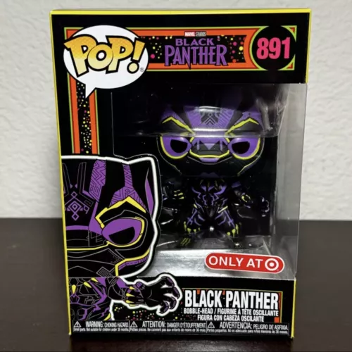 Black Panther #891 Black Light Funko Pop Target Exclusive Marvel - In Protector