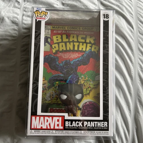 BLACK PANTHER COMIC COVER FUNKO POP MARVEL COMICS COVERS #18 NEW in case
