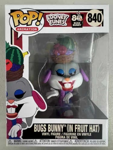 Bugs Bunny (in Fruit Hat) 840 ~ Looney Tunes: 80th Anniversary ~ Funko Pop Vinyl