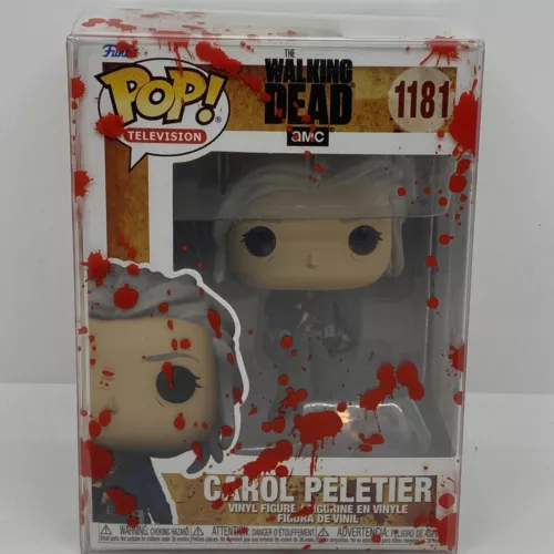 Carol Peletier 1181 Funko Pop The Walking Dead & Blood Splattered Pop Protector