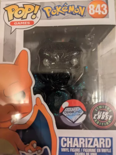 Custom Pokemon Funko Charizard #843, Metallic Chameleon Diamond, Chase
