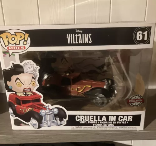 Disney Villains Cruella in car 61 Funko Pop Vinyl figure Special Edition