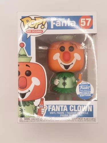 Fanta Clown 57 Ad Icons Funko Shop w/ Pop Protector New In Hand