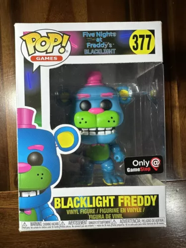 Five Nights At Freddy’s Funko Pop #377 Black Light Freddy GameStop New
