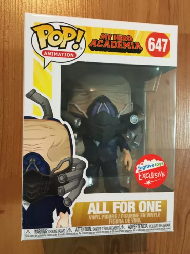 Funko Anime MHA My Hero All for One Charged #647 Fugitive Toys Excl. + Protector