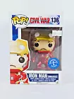 Funko Pop! 136 Iron Man Unmasked Captain America Civil War Marvel Disney Tony