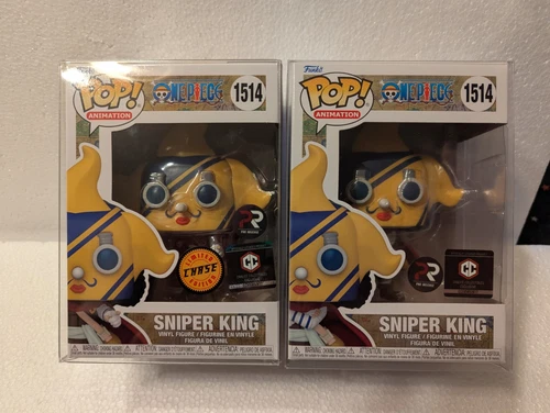 Funko POP 1514 Sniper King Chase+Common One Piece Pre-Release Chalice Excl Mint!