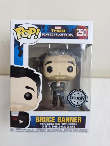 Funko Pop 250 Marvel Thor Ragnarok Bruce Vinyl Figure Bobble Head Boxed.