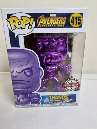 Funko Pop #415 Marvel Avengers Infinity War Thanos Special Edition Chrome Figure
