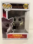 Funko Pop #550 Pumbaa from Disney's The Lion King BNIB