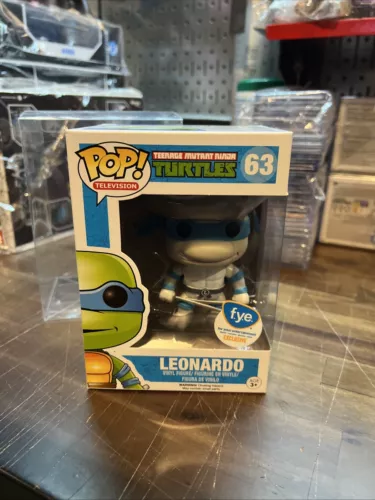 Funko Pop #63 Leonardo FYE Exclusive New W Protector MINTY