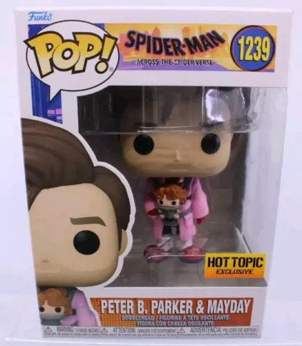 Funko Pop Across The Spider-Verse PETER B PARKER & MAYDAY 1239 Figure Hot Topic