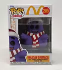 Funko Pop Ad Icons Holiday Grimace #205 Santa Hat McDonald's Christmas