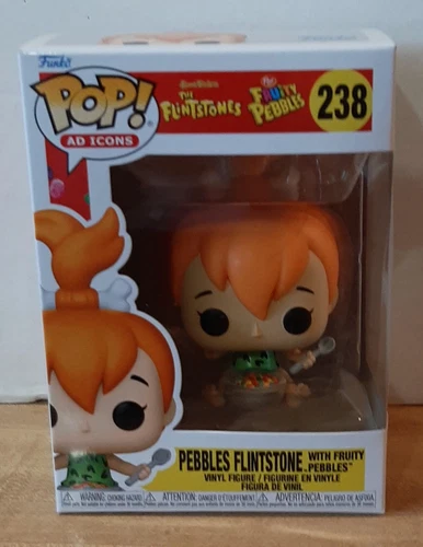 Funko Pop Ad Icons-Pebbles Flintstone w/Fruity Pebbles #238 ~ Free Shipping