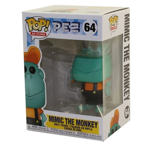 Funko POP! Ad Icons - PEZ Vinyl Figure - MIMIC THE MONKEY (Teal) #64 - New