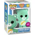 Funko POP Animation: Care Bears 40th Wish Bear #1207 Rare Flocked Chase Edition