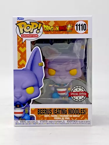 Funko Pop! Animation DB Super Beerus (Eating Noodles) #1110 SE W/ Pop Protector