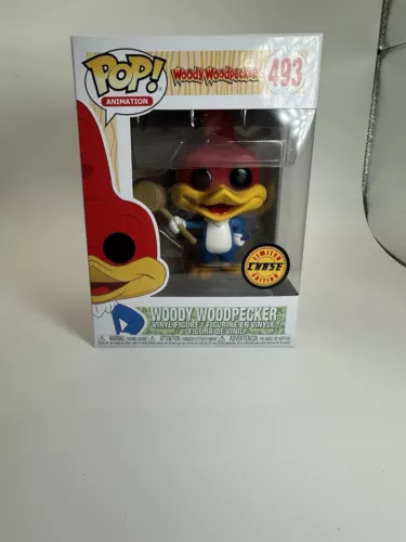 Funko POP! Animation WOODY WOODPECKER #493 Chase Vinyl Figure With Protector