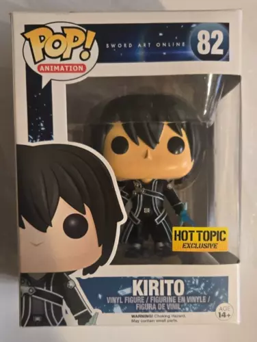 Funko Pop! Animation:Kirito Blue Swords Sword Art Online #82 Hot Topic Exlusive