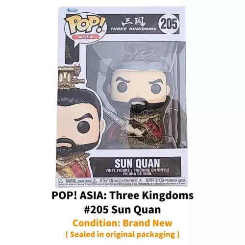 Funko POP Asia Three Kingdoms SUN QUAN #205 Vinyl Figure 🔴 Exclusive Gift NEW