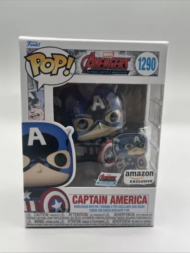 Funko POP! Avengers Beyond Earth's Mightiest 1290 Captain America Amazon Ex