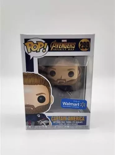 Funko Pop! AVENGERS CAPTAIN AMERICA #299 Vinyl Figure NEW W/Pop Protector