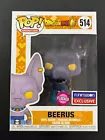 Funko POP Beerus 514 Dragon Ball Z Flocked Funimation Excl with Protector