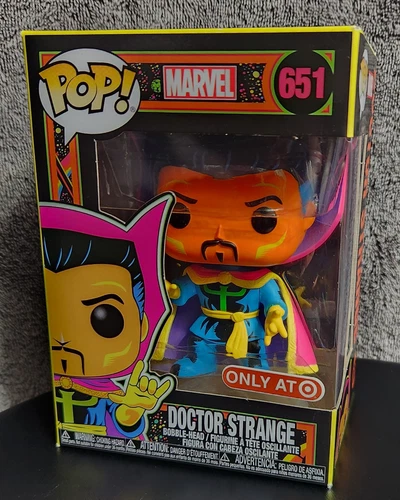Funko Pop! Black Light | Marvel | Doctor Strange Target | #651 w/ Soft Protector