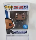 Funko Pop! BLACK PANTHER UNMASKED Exclusive #138 Marvel Civil War NEW & IN UK