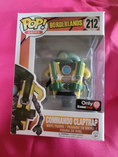 Funko POP!  Borderlands Commando Claptrap #212 Figure Game Stop Only NEW