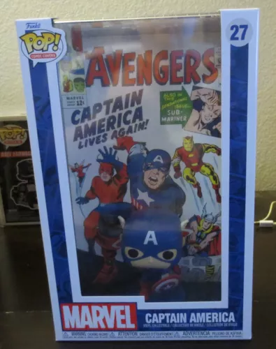 Funko Pop! Captain America  #27 Vinyl Figure Comic Covers Marvel
