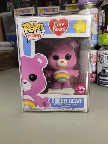 Funko Pop - Care Bear - Cheer Bear - #351 Flocked - Box Lunch Exclusive