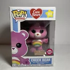 FUNKO POP CARE BEARS CHEER BEAR # 351 FLOCKED BOX LUNCH BOXLUNCH RAINBOW
