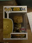 Funko Pop CHEWBACCA GOLD CHROME 2019 Galactic Convention EXCLUSIVE Star Wars #63