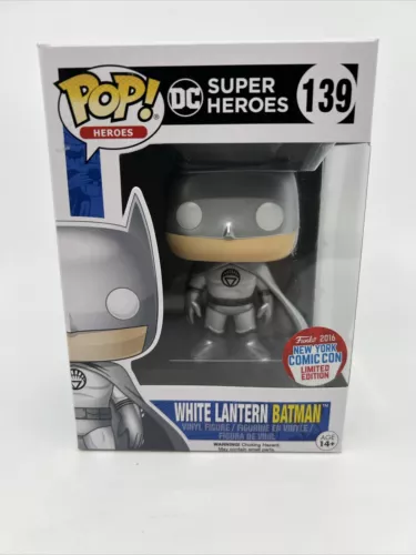 FUNKO POP! DC Super Heroes #139 White Lantern Batman NYCC 2016 W Protector C6