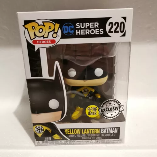 FUNKO POP DC SUPER HEROES YELLOW LANTERN BATMAN 220 GLOWS IN THE DARK EXCLUSIVE