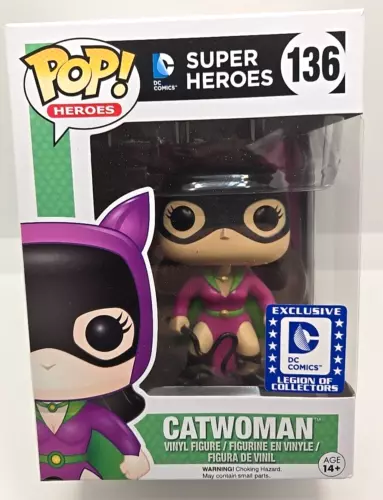 Funko Pop DC Superheroes Catwoman #136 Legion of Collectors Exclusive Bobblehead